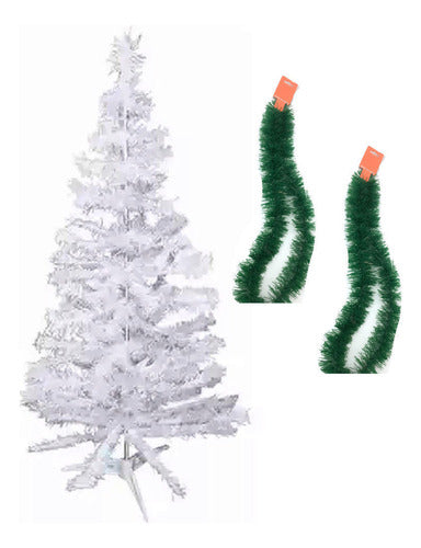 Impresionante Christmas Tree, White 90 Pieces 120cm, 2 Garlands 0