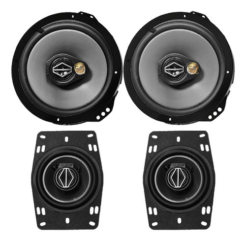 Bomber 4 Speakers Set for VW Gol 2-Door D6 + 2 Rear D4 CJF 0