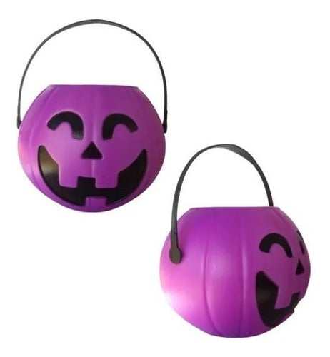 Manzana Cotillon Combo Caramelera Calabaza Halloween Jack Sonriente X 6 Unida 4