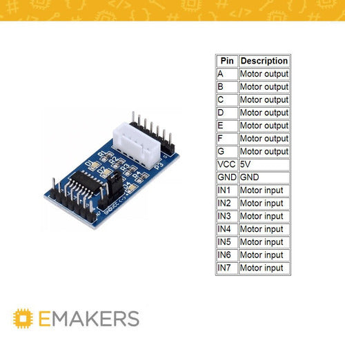 EMAKERS Driver Unl2003 for Stepper Motor x 2 Units for Arduino 2