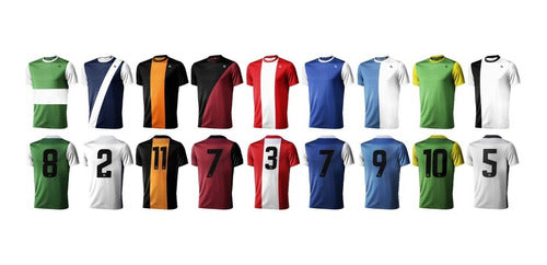 Set of 18 Football Jerseys - Immediate Delivery - Free Numbering 45