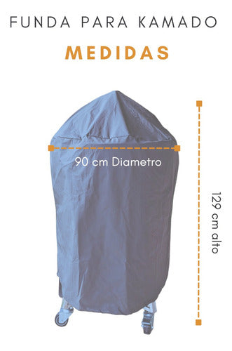 CoverALL Funda Gris Cubre Kamado De 90cm Diámetro Extra Large - Imper 1