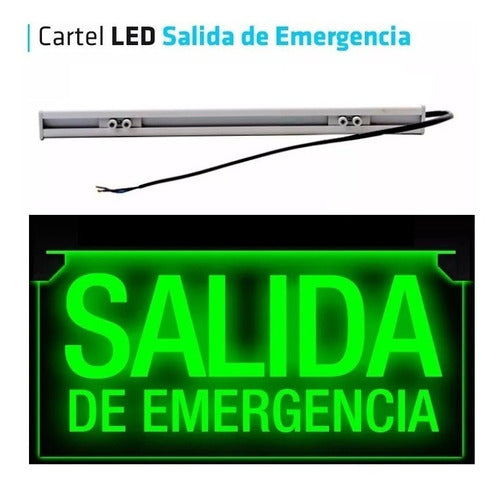 LED Emergency Exit Sign 35 with Rechargeable Battery 220V 1