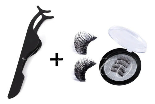 Beautifull Regalos Magnetic False Eyelashes Triple Magnet + Applicator Tweezer 1