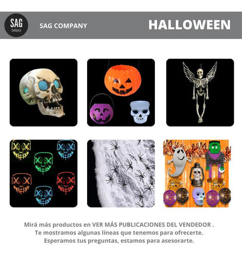 Party Store Lapida Ultratumba Ojos Luz Led Rip Decoracion Halloween 6