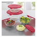 Mandarin Set of 5 Stackable Airtight Glass Bowls with Lids 4