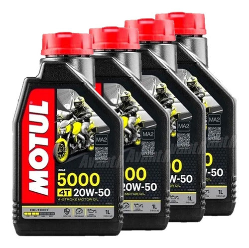 Motul 5000 20W-50 4T Semi-Synthetic Motor Oil - 4 Liters 0