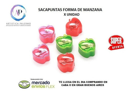 Sacapuntas Plastico Zheng Xue Forma De Manzana 1