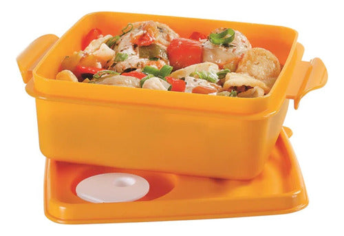 Tupperware Cristalwave Vianda Cuadrada 850ml Para Microondas 2