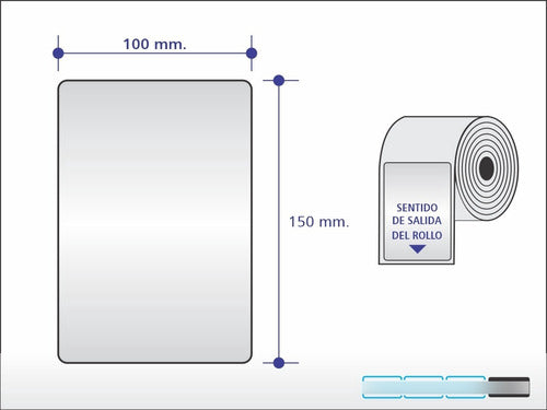 Etiquetasweb 4 Rollos Etiquetas Autoadhesivas Ilustración 100x150 X 250 U 1