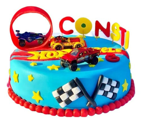 Misolti Torta Hot Wheels Con Rulo Porcelana Fria - Resto Comenstible 0