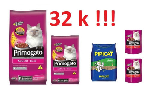 Primogato 32k + 4k Piedra Sanitaria + 2 Sachets + Envio Gratis 0