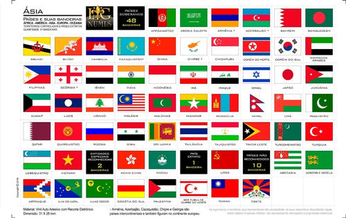 Etiquetas Adesivas Para Folhas De Coin Holder Com 307 Países 7