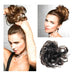 Hair Extensión Natural Simulated Bun Extension # Black Natural 1