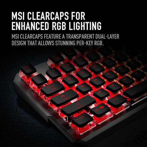 Msi Vigor Gk71 Sonic Red Am Teclado Mecánico Rgb Para Juegos 3