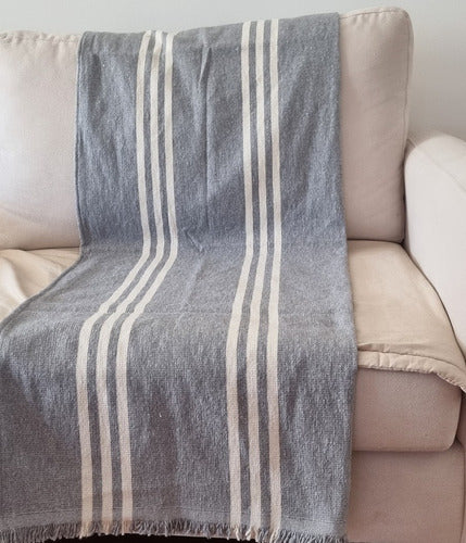 Rustic Fringed Bed Throw 100% Cotton 200 x 150 18