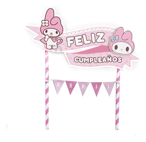 Pipetua.Kits Topper Para Torta My Melody Pincho Centro Cumple Deco 0