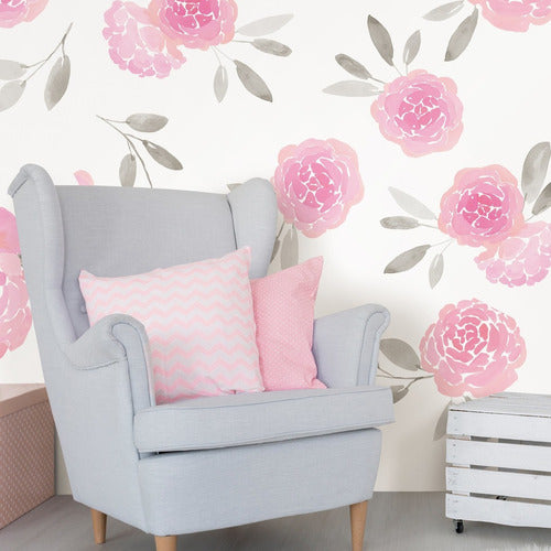 Vinilo Decorativo Pared [75mrkz47] Flores 1