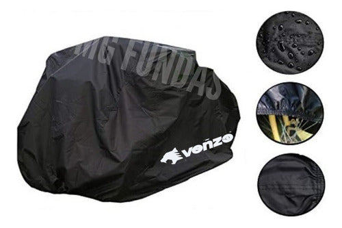 Venzo Bike Cover for 6 Large Bicycles in Bike Rack 9