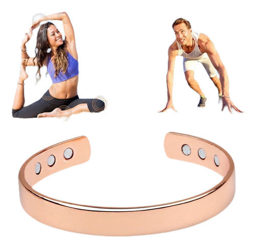 Sainsberry Rose Gold Therapy - Pulsera Curativa De Cobre, Unisex - Artr 0