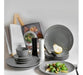 Set of 6 Oxford Unni Grey Ceramic Dinner Plates 26 cm 21