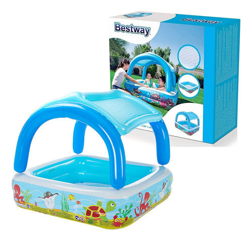 Piscina Inflable 2 Aros Con Techo Bestway - Mundo Trabajo 2