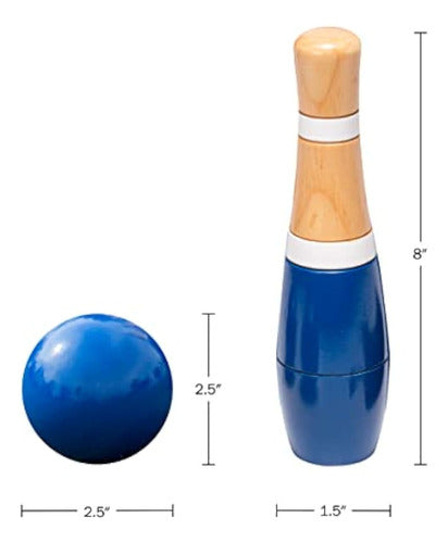 Hey! Play! Game Wooden Bowling Pins Set 1