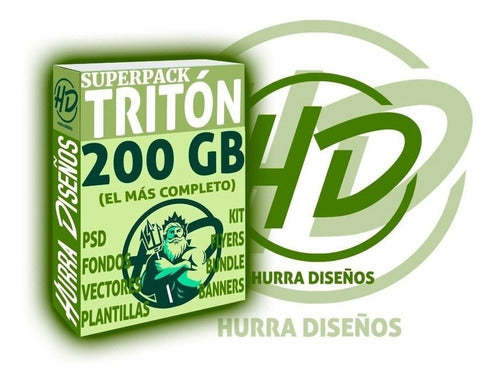 Pack Tritón 200 Gb Kits Plantillas Diseños Full Premium 2020 1