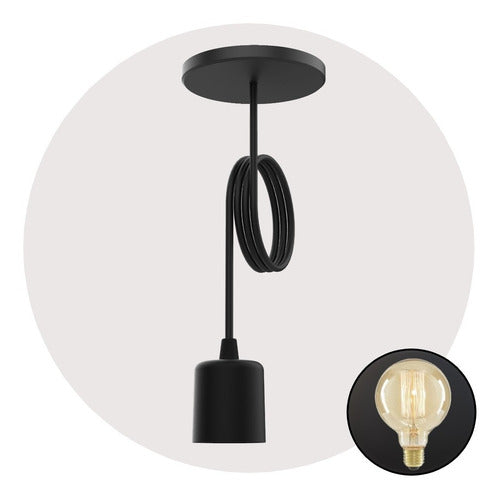 LED Hanging Lamp Bell 05 E27 8 Colors + Filament 18