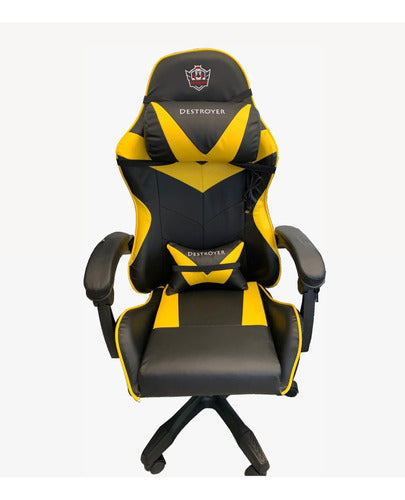 Destroyer Gaming Chair with Massager in Yellow 0