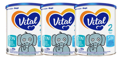 Nutrilon Combo X3 Nutricia Bagó Vital 2 Lata De Leche 800g 0