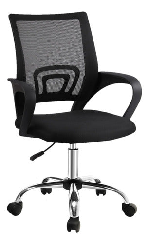 Tienda Max Mesh Black Office Chair with Metal Base 0