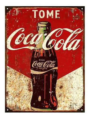 Club del Poster Vintage Coca Cola Metal Sign 30x40cm 0