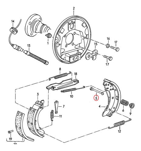 Bulon Fijacion Zapata De Frenos Golf Lll Polo Gol X7 Uni 1