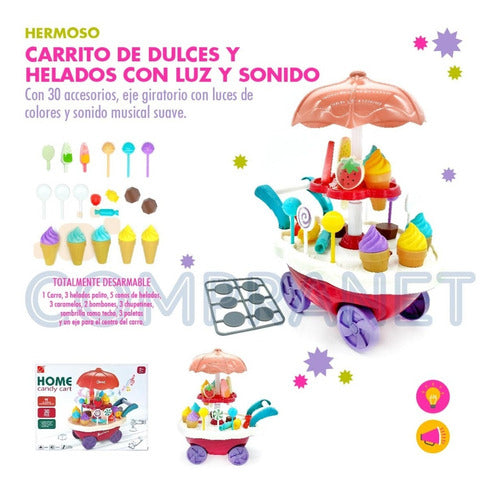 Carrito Dulces Y Helados Luz Sonido 30 Acc. Ver Video  10064 1