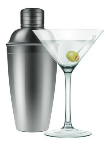 Stainless Steel 500ml Cocktail Shaker Drink Mixer Party Gift 0