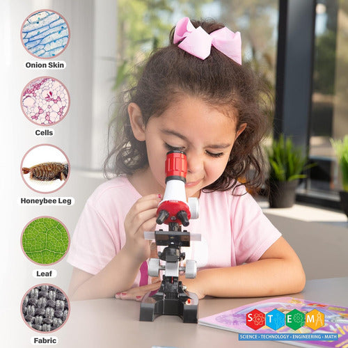 Microscopio Led, Incluye Juego De Accesorios 6