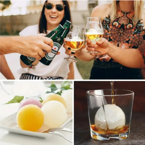 WAFFY Round Sphere Ice Mold for Whisky Cocktails 4