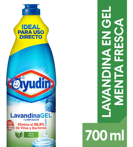 Ayudín Pack X 12 Unid. Lavandina Gel Menta 700 Ml 1