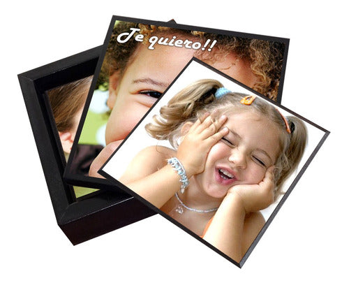 Regalos en Uruguay Wood Coasters With Your Photos - Father's Day Gift 0