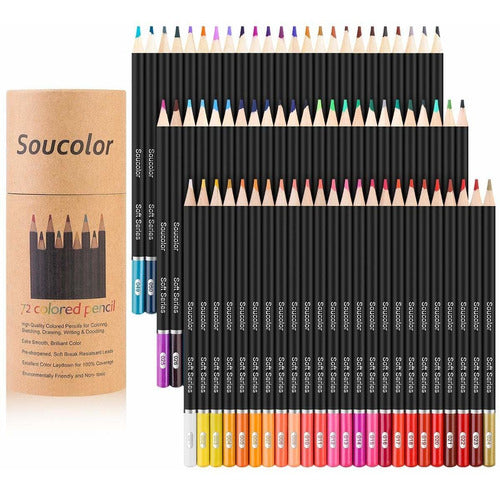 Lapices Soucolor 72 Colores + Estuche Tubo 0