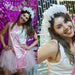 Maravinchas Cotillón 2 Flower Headbands + 1 Bride's Headband with Veil Bachelorette Party Combo 1