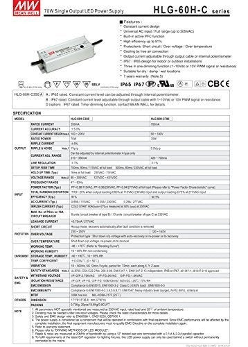 Powernex Mean Well Hlg60hc350b 200 V 350 Ma 70 W Led De Conm 1