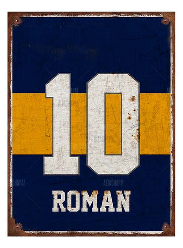 Altachapa! Boca Juniors Roman Riquelme Dorsal Plate 0