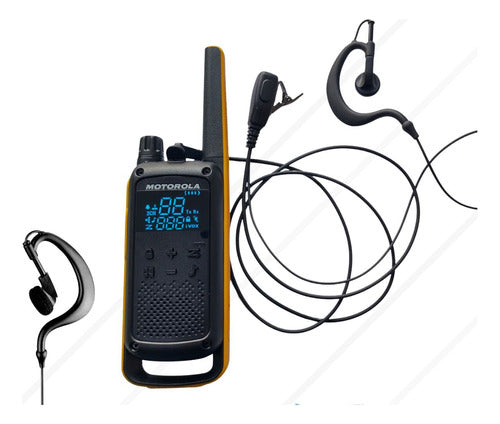 2 Fone Ouvido Microfone Para Radio Comunicador T210 T38 T470 1