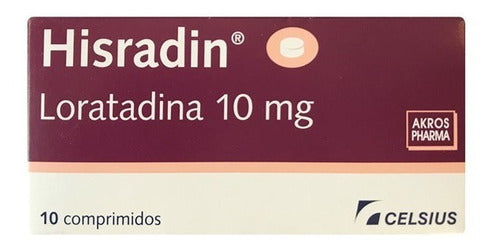 Hisradin® X 10 Comprimidos (Loratadina 10mg) 0