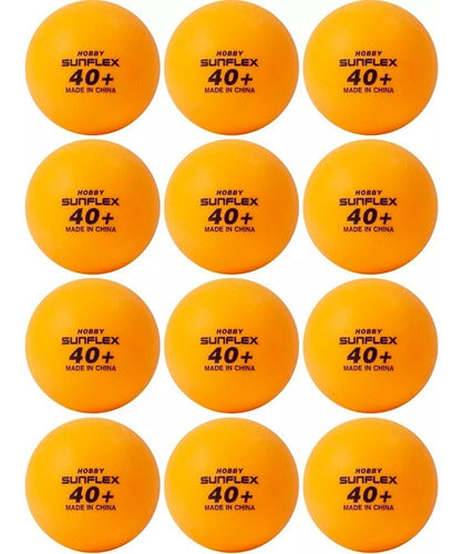 Sunflex Hobby 40+ Table Tennis Ping Pong Balls x 12 Pack 0