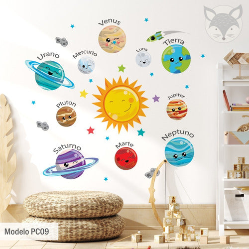 Little Dreamer Deco Solar System Wall Decal PC09A 100cm 1