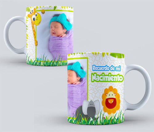 Plantillas Tazas Tazón: Baby Shower Sublimation Designs with Photo Space 0