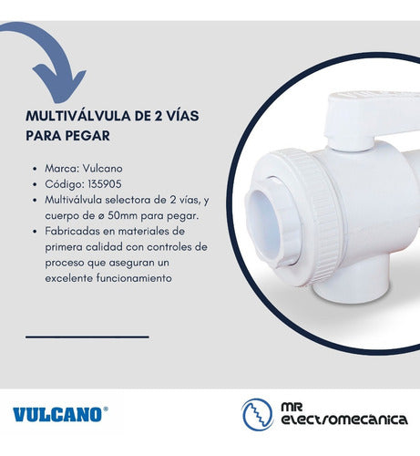 Vulcano 2-Way Multi-Valve - Glue or Thread 2